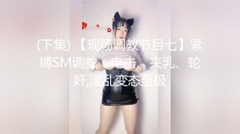 (下集) 【现场调教节目七】紧缚SM调教：电击、夹乳、轮奸,淫乱变态至极