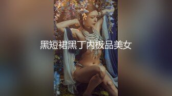 黑短裙黑丁内极品美女