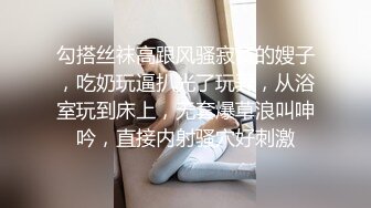 勾搭丝袜高跟风骚寂寞的嫂子，吃奶玩逼扒光了玩弄，从浴室玩到床上，无套爆草浪叫呻吟，直接内射骚穴好刺激