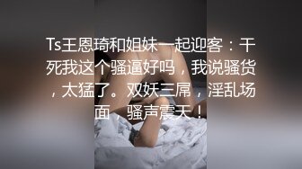 Ts王恩琦和姐妹一起迎客：干死我这个骚逼好吗，我说骚货，太猛了。双妖三屌，淫乱场面，骚声震天！